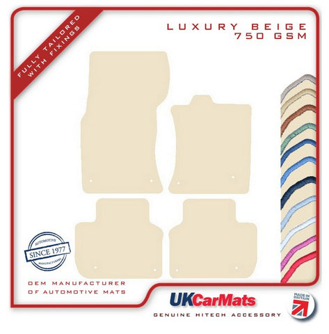 Jaguar XF Saloon (X260) 2016 onwards Beige Luxury Velour Tailored Car Mats HITECH