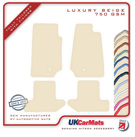 Jeep Wrangler 2Dr (JK) 2007-2017 Beige Luxury Velour Tailored Car Mats HITECH