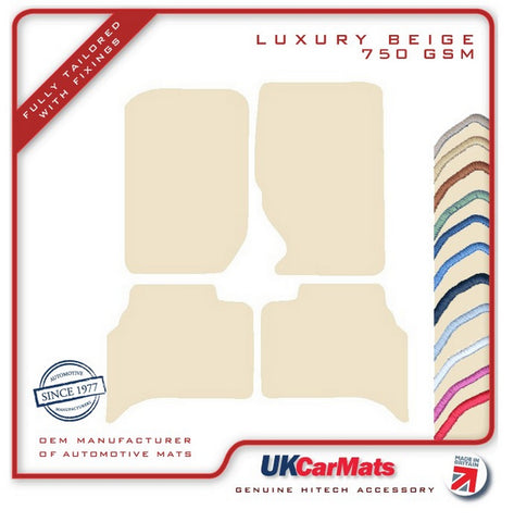 Kia Sportage 1995-2004 Beige Luxury Velour Tailored Car Mats HITECH