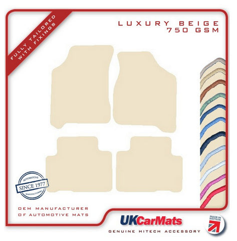 Kia Carens 2000-2006 Beige Luxury Velour Tailored Car Mats HITECH