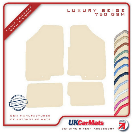Kia Soul (2 Fixings Driver) 2009-2013 Beige Luxury Velour Tailored Car Mats HITECH