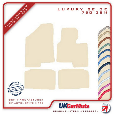 Kia Sportage 2010-2015 Beige Luxury Velour Tailored Car Mats HITECH