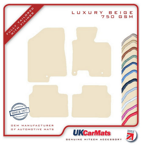 Kia Ceed 2012-2018 Beige Luxury Velour Tailored Car Mats HITECH