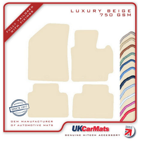 Kia Soul 2014-2019 Beige Luxury Velour Tailored Car Mats HITECH