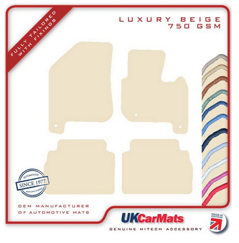 Kia Soul EV 2016-2020 Beige Luxury Velour Tailored Car Mats HITECH