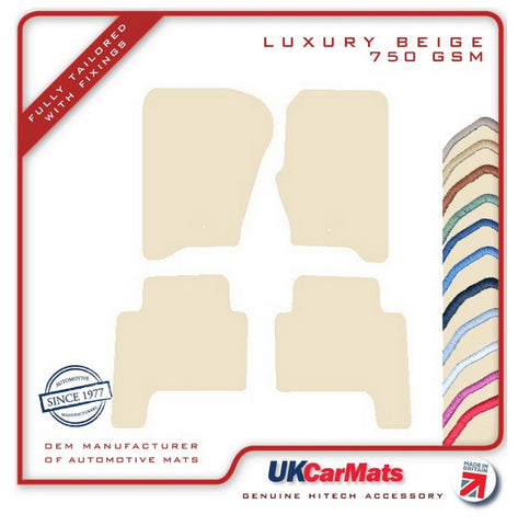 Land Rover Range Rover Sport (Separate Rears) 2005-2013 Beige Luxury Velour Tailored Car Mats HITECH