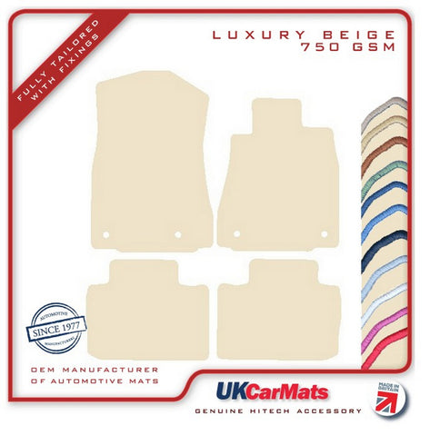 Lexus IS 300H 2013 onwards Beige Luxury Velour Tailored Car Mats HITECH