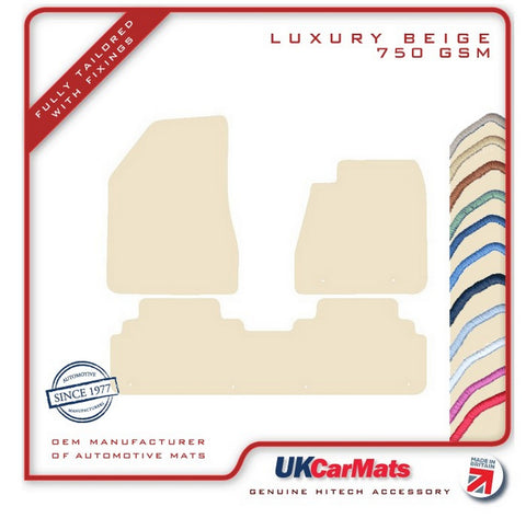 Lexus RX (Rear In One Piece) 2003-2008 Beige Luxury Velour Tailored Car Mats HITECH