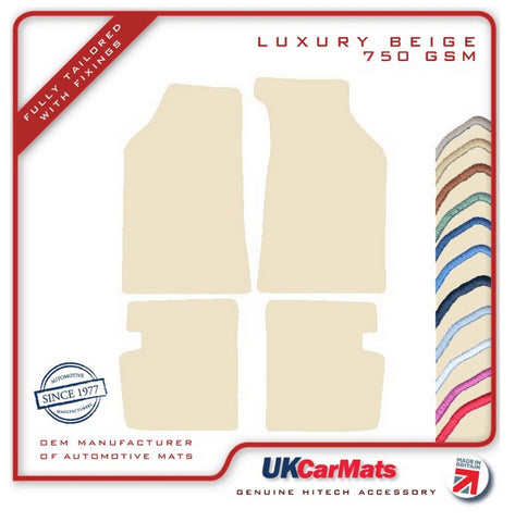 Lancia Delta 1979-1984 Beige Luxury Velour Tailored Car Mats HITECH