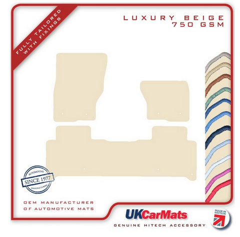 Land Rover Discovery 5 2017 onwards Beige Luxury Velour Tailored Car Mats HITECH