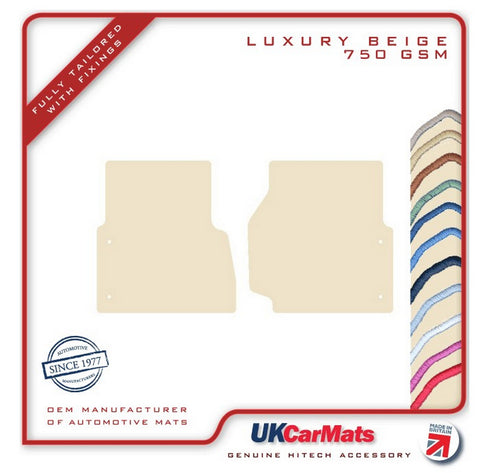 Land Rover Defender 90 Fronts Only 2012-2016 Beige Luxury Velour Tailored Car Mats HITECH
