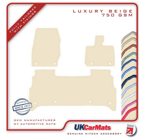 Land Rover Range Rover L460 LWB 3 Pce 2022 onwards Beige Luxury Velour Tailored Car Mats HITECH