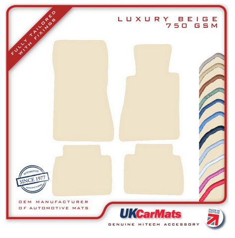 Mercedes 190 (W201) Saloon 1982-1993 Beige Luxury Velour Tailored Car Mats HITECH