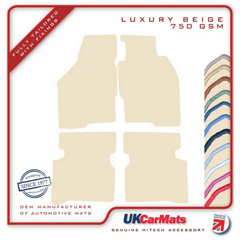 Mitsubishi Galant 1993-1997 Beige Luxury Velour Tailored Car Mats HITECH