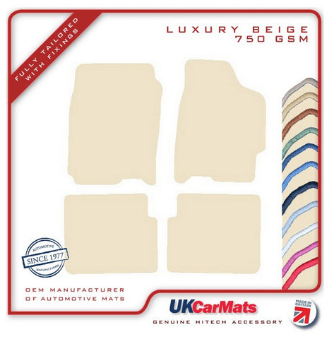 Mazda 323 1998-2004 Beige Luxury Velour Tailored Car Mats HITECH