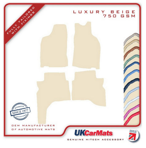 Mitsubishi Challenger 1998-2001 Beige Luxury Velour Tailored Car Mats HITECH