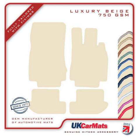 Mercedes CL (W215) Coupe 2000-2006 Beige Luxury Velour Tailored Car Mats HITECH