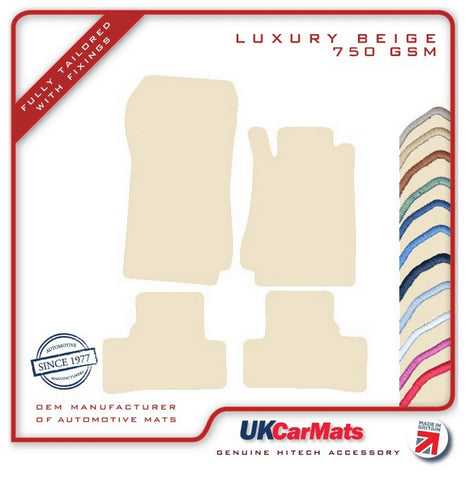 Mercedes CLK (C208) Convertible 1997-2003 Beige Luxury Velour Tailored Car Mats HITECH