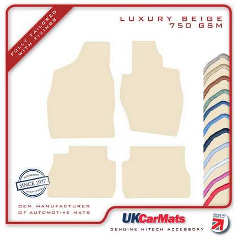 Mitsubishi Pinin 3dr 2000-2005 Beige Luxury Velour Tailored Car Mats HITECH