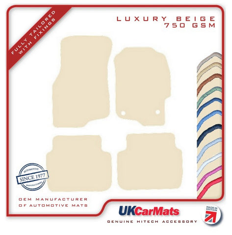 MG ZS Saloon 2001-2005 Beige Luxury Velour Tailored Car Mats HITECH