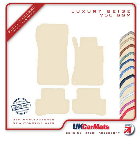 Mercedes C Class (W203) Saloon / Estate 2000-2006 Beige Luxury Velour Tailored Car Mats HITECH