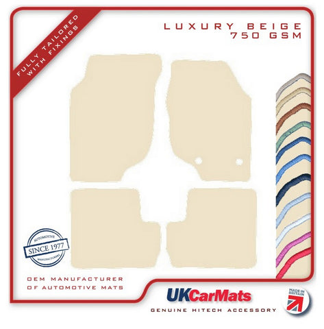 MG ZR 2001-2004 Beige Luxury Velour Tailored Car Mats HITECH