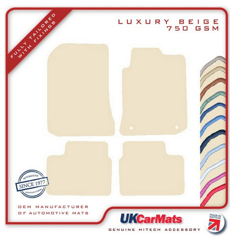 MG ZT / ZT-T 2001-2005 Beige Luxury Velour Tailored Car Mats HITECH