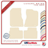 MG ZT V8 With Twist Head Fixings 2001-2005 Beige Luxury Velour Tailored Car Mats HITECH