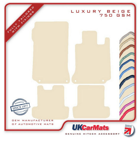 Mercedes E Class (C207) Coupe /  (A207) Convertible 2009-2017 Beige Luxury Velour Tailored Car Mats HITECH
