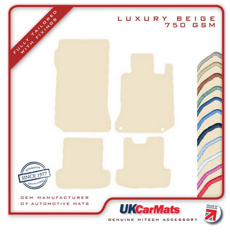 Mercedes C Class (W204) Coupe Automatic 2011-2015 Beige Luxury Velour Tailored Car Mats HITECH