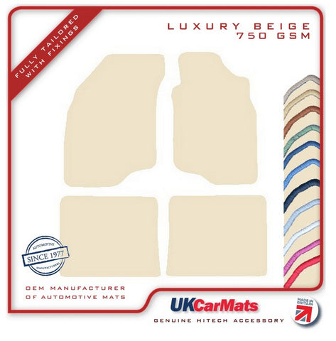 Mitsubishi Lancer 2005-2008 Beige Luxury Velour Tailored Car Mats HITECH