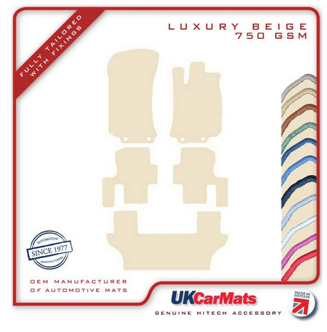 Mercedes R-Class W251 SWB 2006-2013 Beige Luxury Velour Tailored Car Mats HITECH