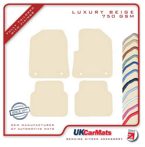 MG MG6 2010-2017 Beige Luxury Velour Tailored Car Mats HITECH