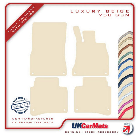 Mercedes S Class (W222) Saloon LWB 2013-2020 Beige Luxury Velour Tailored Car Mats HITECH