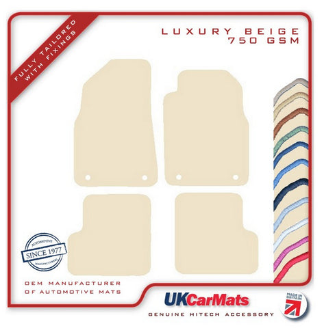 MG MG3 2013 onwards Beige Luxury Velour Tailored Car Mats HITECH