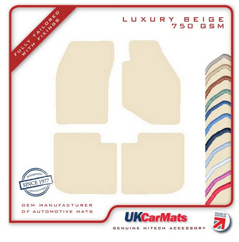 Mitsubishi Evo 1-2-3 1992-1996 Beige Luxury Velour Tailored Car Mats HITECH