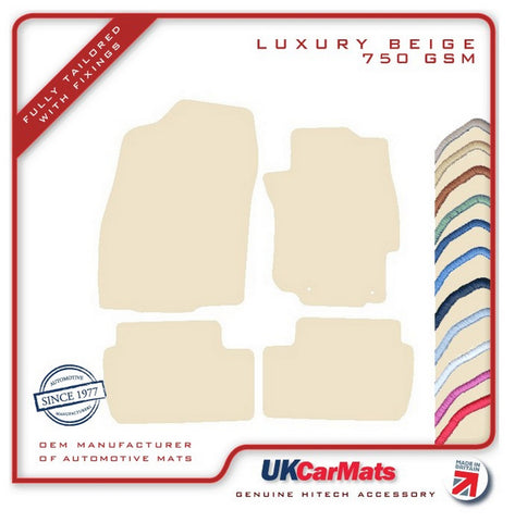Mitsubishi Evo 10 SST Automatic 2007-2016 Beige Luxury Velour Tailored Car Mats HITECH