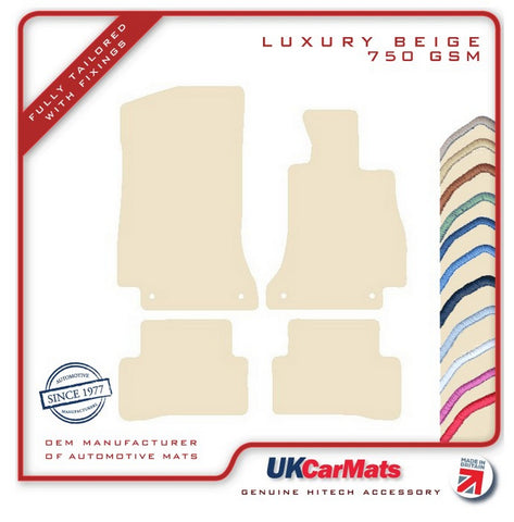 Mercedes C Class (W205)  Saloon / Estate 2015-2021 Beige Luxury Velour Tailored Car Mats HITECH