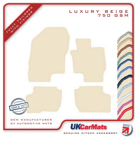 Mitsubishi Outlander Phev GX5 2014 onwards Beige Luxury Velour Tailored Car Mats HITECH