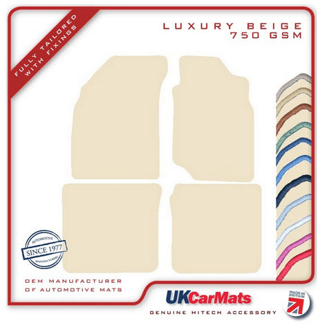 Mitsubishi Evo 7-8 2001-2005 Beige Luxury Velour Tailored Car Mats HITECH