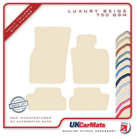 Mini Mk3 3 Door F56 2014-2024 Beige Luxury Velour Tailored Car Mats HITECH