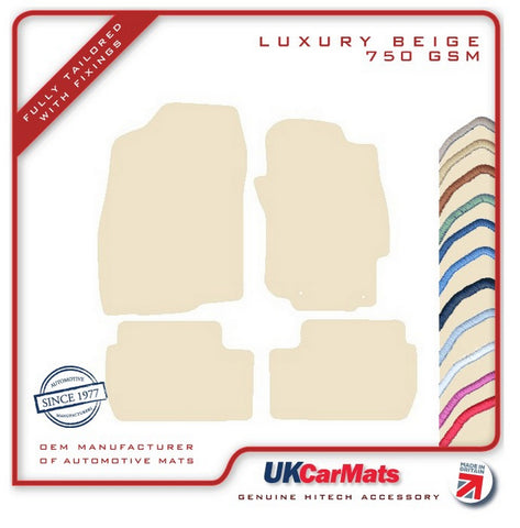 Mitsubishi Evo 10 Manual 2007-2016 Beige Luxury Velour Tailored Car Mats HITECH