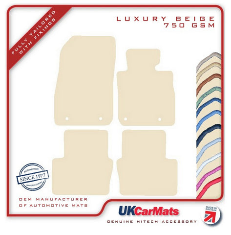 Mazda CX-3 2015 onwards Beige Luxury Velour Tailored Car Mats HITECH