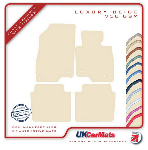 Mazda 6 Saloon 2013 onwards Beige Luxury Velour Tailored Car Mats HITECH