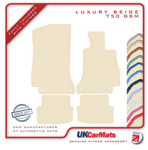 Mercedes C Class (W205) Coupe Automatic 2016-2021 Beige Luxury Velour Tailored Car Mats HITECH