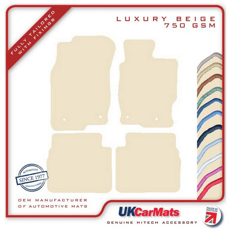 Mazda 6 2008-2012 Beige Luxury Velour Tailored Car Mats HITECH