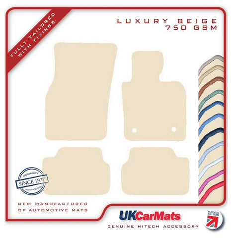 Mini Mk3 Hatchback 5dr F55 2014-2024 Beige Luxury Velour Tailored Car Mats HITECH