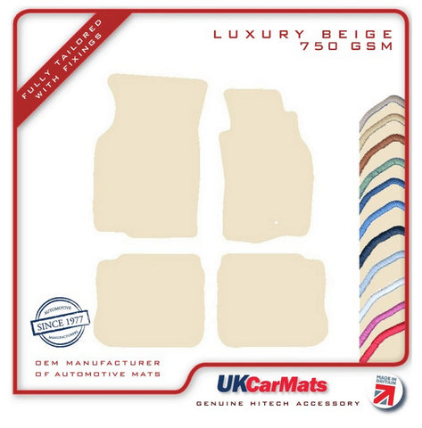 Mitsubishi Evo 6 1999-2001 Beige Luxury Velour Tailored Car Mats HITECH