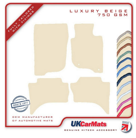 Mitsubishi L200 BARBARIAN 2015 onwards Beige Luxury Velour Tailored Car Mats HITECH