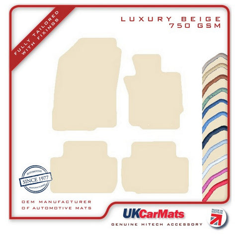 Mitsubishi Eclipse Cross Automatic 2017 onwards Beige Luxury Velour Tailored Car Mats HITECH
